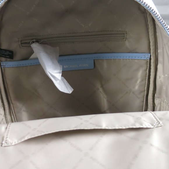 Michael Kors Kenly Medium Studded Leather Backpack Blue NWT - Picture 10 of 13